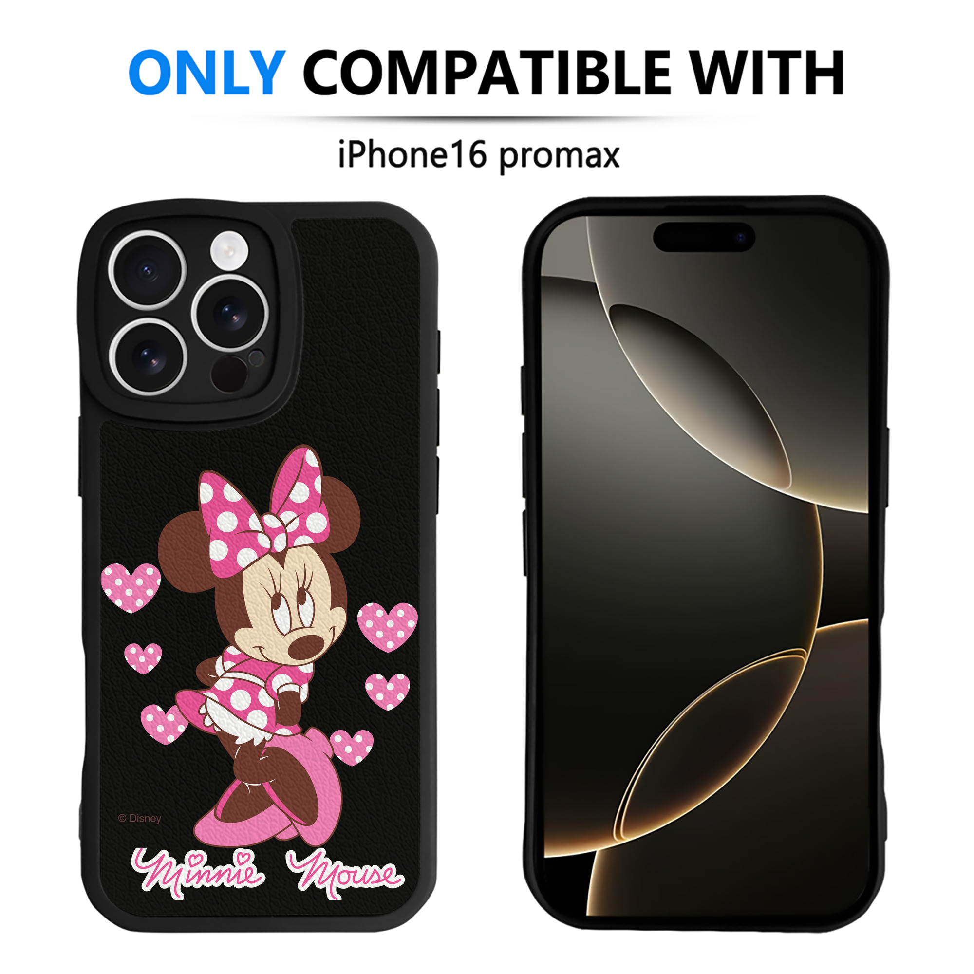 （画像用） ミッキーマウス Mickey Mouse 【iPhone 16シリーズ対応】シリコンスマホケース（レザー調） 材質：シリコン